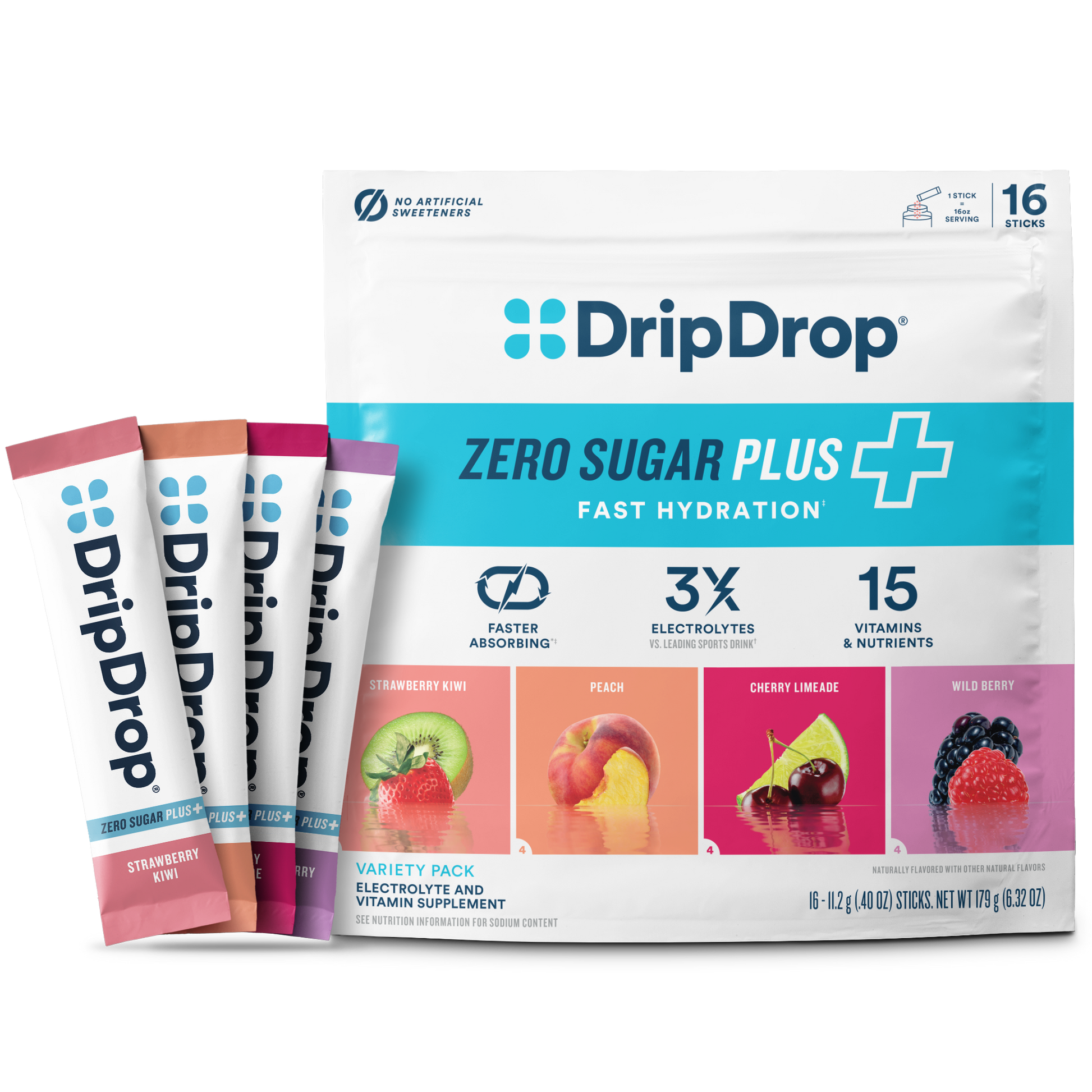 dripdrop-zero-sugar-plus-strawberry-kiwi-peach-cherry-limeade-wild-berry-16-oz-sticks-16-count-z5 Pouch_16ct_Front16ozSticks_VSPlus_Variety_B.png